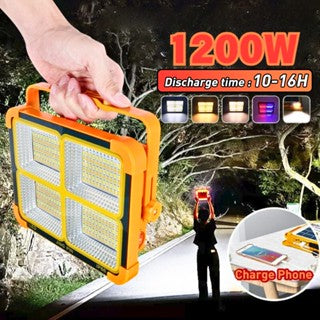 [BUY 1 TAKE 1] Solar Emergency Light Power Bank 1000W 1500W Outdoor Flood Solar Lamp Flashligh Rechargeable light camping long endurance