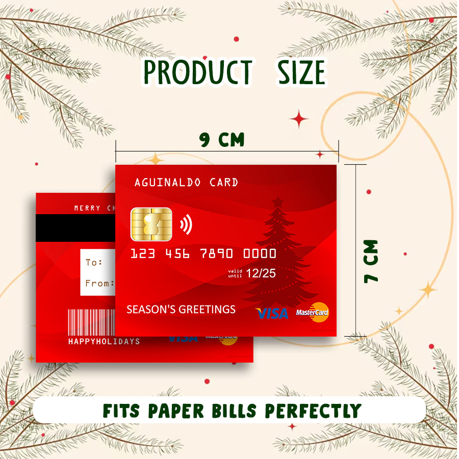 20PCS. ATM Style Money Envelope Christmas Ampao, Angpao 6pcs. per Pack